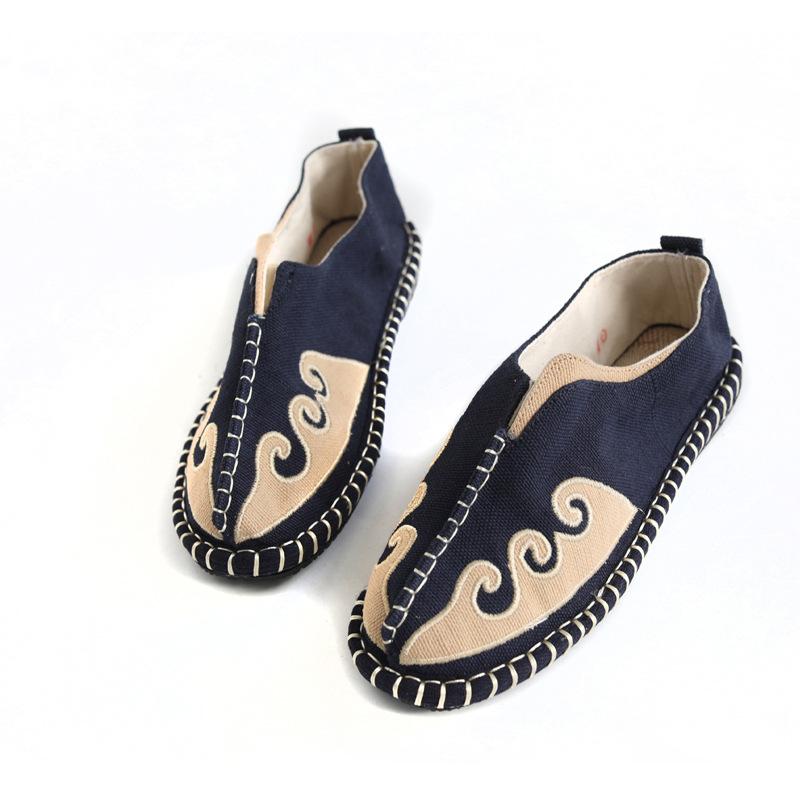 エスパドリーユ メンズ 男性用 切り替え キャンバス 帆布 フラット ローカット ラウンドトゥ ゴム底 カ..