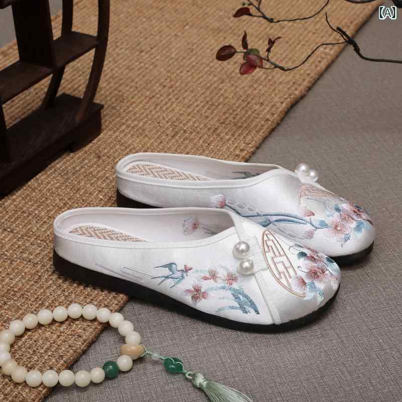 シューズ レディース 軽量 通気性 ソフトソール 滑り止め 春夏 新中華風 古典風 エスニック チャイナボ..