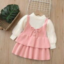 ニットワンピース キッズ 女の子 裏起毛 秋冬 リボン パフスリーブ 長袖 お嬢様風 上品 クルーネック ふんわり 柔らかい 通園 通学 発表会 子供服