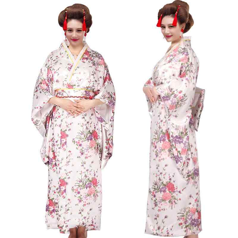 和服 レディース 女性用 着物 舞台衣装 演出服 イベント コスプレ 撮影用 写真撮影 花柄 和柄 プリント ポリエステル フェイクシルク 多色展開 豊富なカラーバリエーション(3)