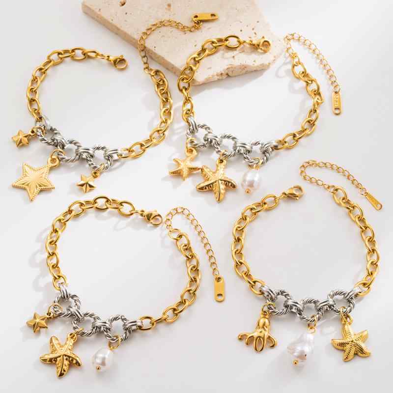 ブレスレット レディース メンズ ユニセックス インスタ風 個性的 海洋シリーズ ステンレス チタン鋼 ..