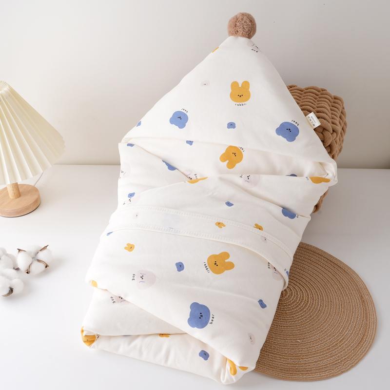 おくるみ 新生児 ベビー 純綿 コットン A類 ウォッシャブル 水洗い可能 オールシーズン 出産準備 退院時 出産祝い スワドル ベビーケット 動物 キャラクター柄