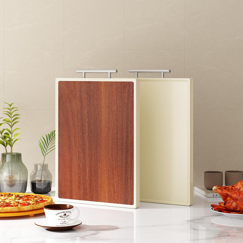 まな板 烏檀木調 木目調 角型 プラスチック製 抗菌 防カビ 衛生的 滑り止め 両面仕様 食品グレード 家..