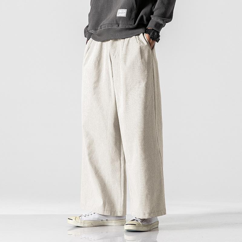 カジュアルパンツ メンズ 落ち感 ドレープ ゆったり 綿麻 リネン ワイド フレア サルエル シワになりにくい 長パンツ 大きいサイズ ビッグサイズ 秋 部屋着 ルームウェア(4)