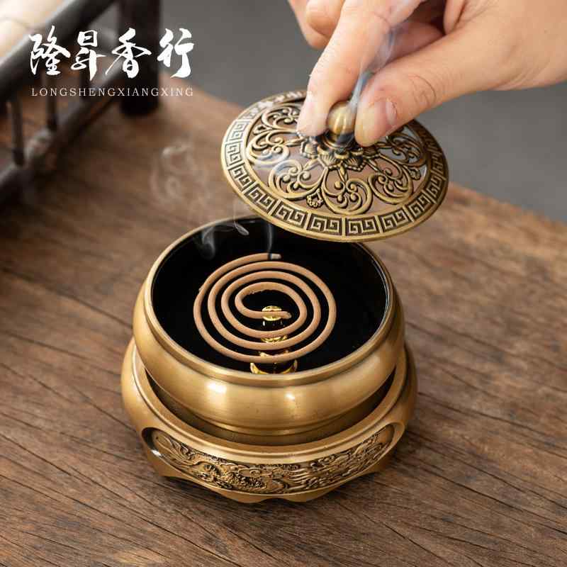 香炉 三足 家庭用 室内用 亜鉛合金製 アンティーク調 新中国風 禅風 レトロ 電気メッキ加工 茶道 沈香 ..