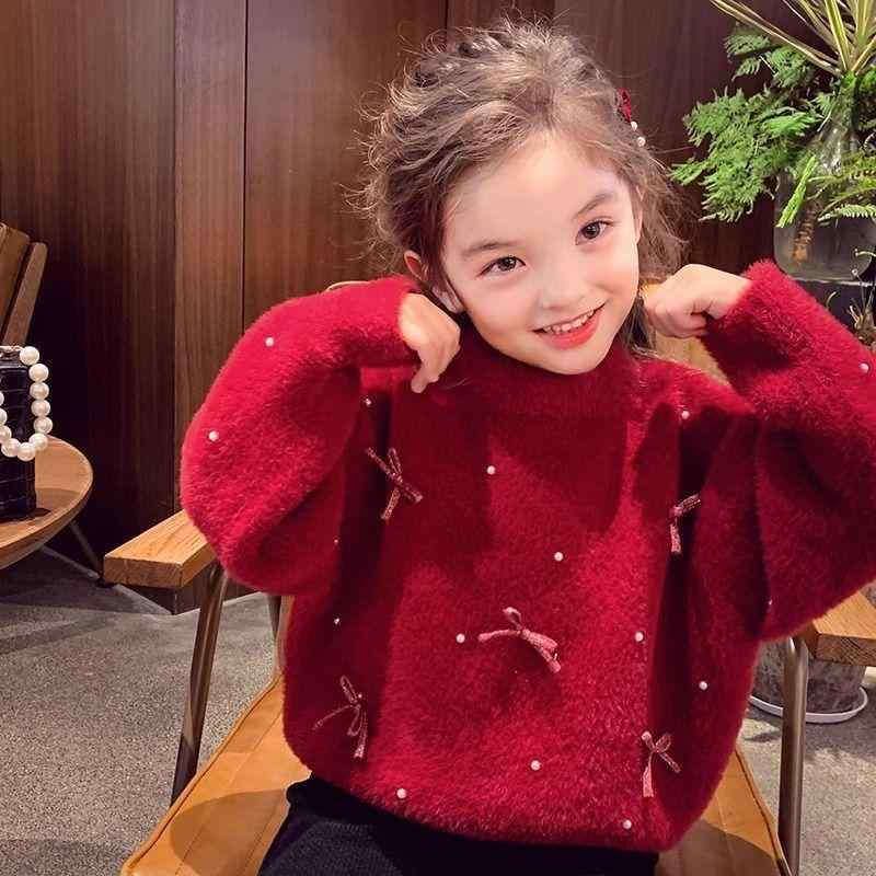 Crew Neck - 裏起毛 厚手 長袖 プルオーバー キッズ セーター 男の子 女の子 通園通学 部屋着 キャラクター クルーネック カジュアル 秋冬 あったか トップス