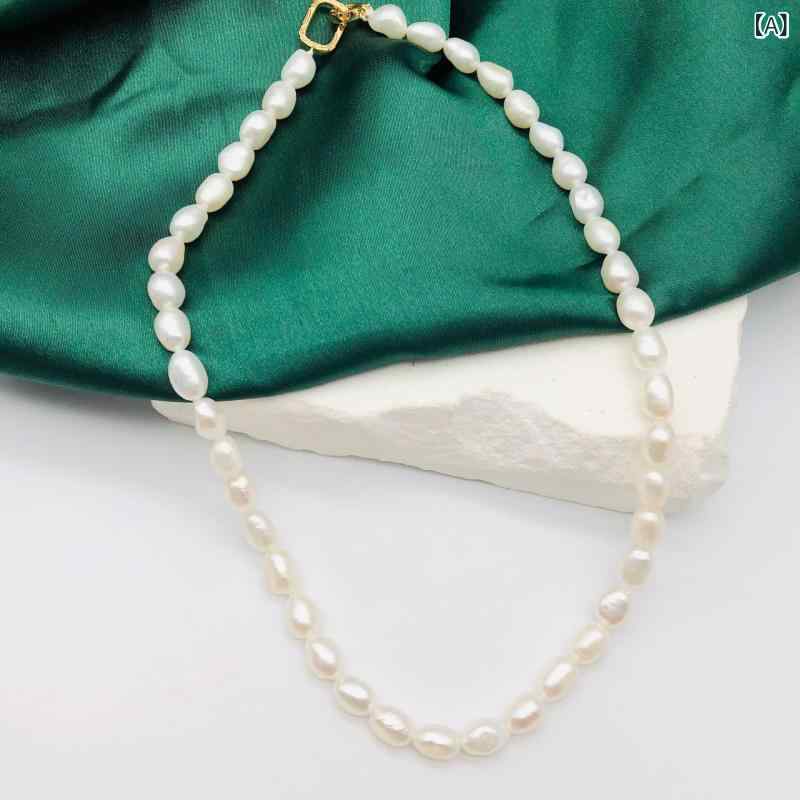 ネックレス レディース 軽やか 高見え 上品 ファッション 天然淡水パール パール ホワイト 鎖骨タイプ ブレスレット セット 定番 クラシック 万能 普段使い オフィス カジュアル フォーマル 通勤 — vista 2