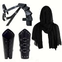 コスプレ衣装 メンズ 男性用 ヨーロッパ 中世 ヴァイキング 鎧 アーマー 片肩 両肩 ショルダー サスペンダー ハーネス セット ハロウィン 仮装 イベント ...