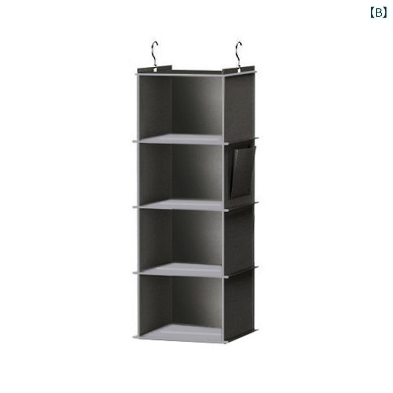 吊り下げ収納 クローゼット 洋服タンス 衣類 雑貨 小物整理 多段式 洗濯可能 折り畳み式 省スペース 竹製 不織布製 金属フック 日式 収納ラック