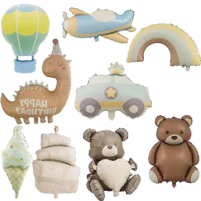 バルーン キッズ ベビー かわいい マット加工 アルミホイル製 車 飛行機 くま 虹 恐竜 ケーキ 誕生日 1歳 パーティー イベント 飾り付け マカロンカラー...