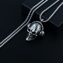 ネックレス メンズ スカル ヘッドホン パンク ゴシック チタン鋼 レトロ ヴィンテージ アクセサリー ペンダント シルバー 男女兼用 ユニセックス