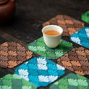 コースター 防水 耐熱 錦織 布製 上