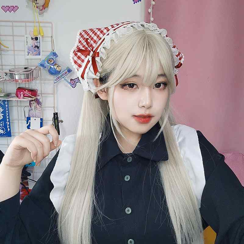 ヘッドスカーフ レディース かわいい 二次元 レース リボン 三角巾 バンダナ 春夏 リゾート 写真撮影 ヘアバンド ヘッドアクセサリー レッド