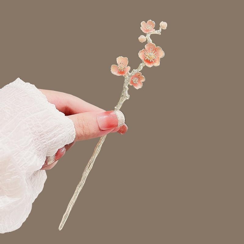 ヘアアクセサリー レディース 桜 かんざし メタル製 高級感 シンプル レトロ 和風 髪飾り まとめ髪 浴衣 和装 着物 漢服 普段使い フォーマル 結婚式 パ...