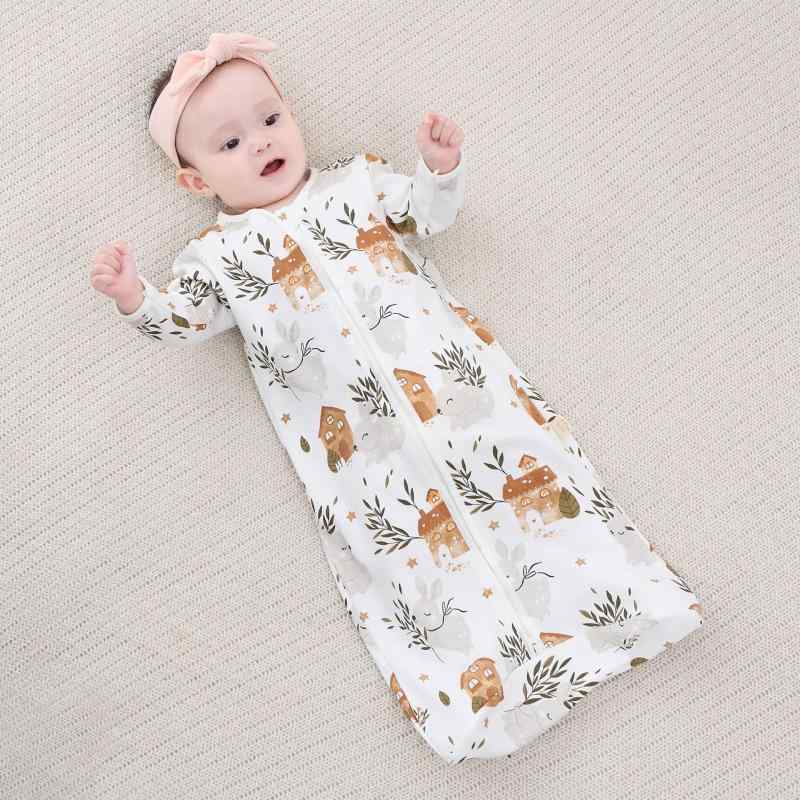 スリーパー ベビー 子供用 赤ちゃん 新生児 1-3歳 80-100cm 寝冷え防止 オールシーズン 綿100% コットン 吸湿速乾 通気性 柔らか ウェア型 かわいい キャラクター柄 ルームウェア パジャマ