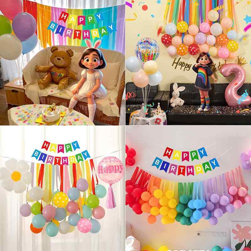 誕生日飾り 男の子 女の子 ベビー キッズ 1歳 風船 バルーン パーティーデコレーション SNS映え かわいい おしゃれ 背景飾り マカロンカラー