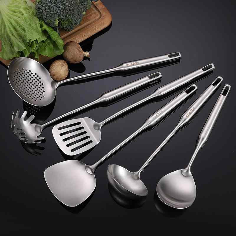 キッチンツール 304ステンレス製 厚手 家庭用 調理器具セット 耐熱 滑り止め フライ返し おたま 穴あき..