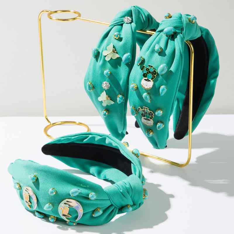 カチューシャ レディース 女性用 ターコイズ トルコ石 合金 エナメル加工 アンティーク調 レトロ 蝶 バタフライ 花 月 お出かけ 旅行 通勤 オフィス 春夏 ヘアバンド ヘッドバンド ヘアアクセサリー