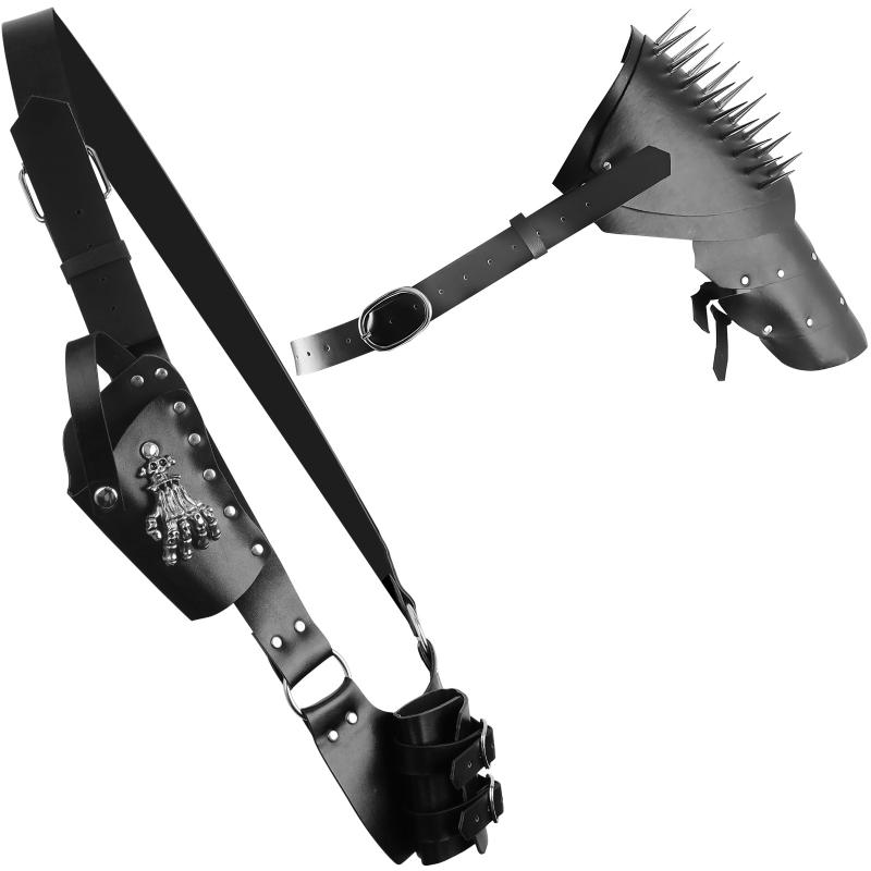 肩当て 大人用 中世 ヴァイキング ルネサンス 海賊 コスプレ 仮装 ハロウィン スタッズ付き 舞台 演劇 ..