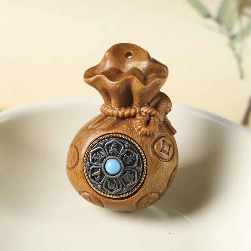 インテリア置物 六字真言 開運 縁起物 ハンドメイド 象嵌 レトロ銅製 白檀 緑檀 紫檀 天然木材 風水 卓上飾り コレクション 厄除け 瞑想 お守り 中華風 和モダン