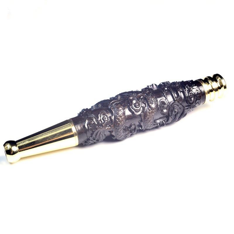 パイプ 高齢者向け 男性用 檀木製 彫刻 龍柄 浮彫り 二重フィルター 高級感 クラシック スタイル 愛煙..