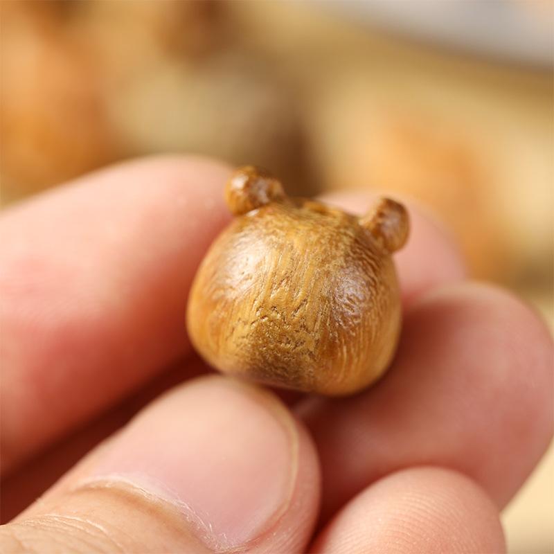 チャーム 男女兼用 ユニセックス 緑檀 サンダルウッド 天然木 キャラクターマスコット 小物 バッグチャーム 車 キーホルダー DIYパーツ