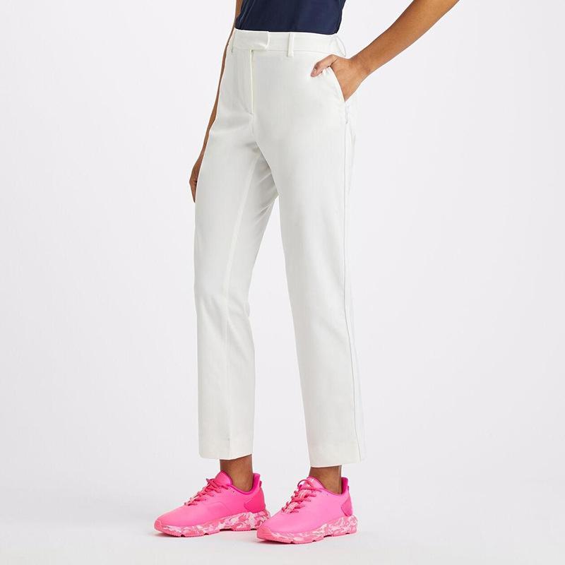 ゴルフパンツ レディース 吸汗速乾 ストレッチ 伸縮性 ゴルフウェア スポーツウェア ランニングウェア トレーニングウェア ポリエステル 無地 白 春夏秋