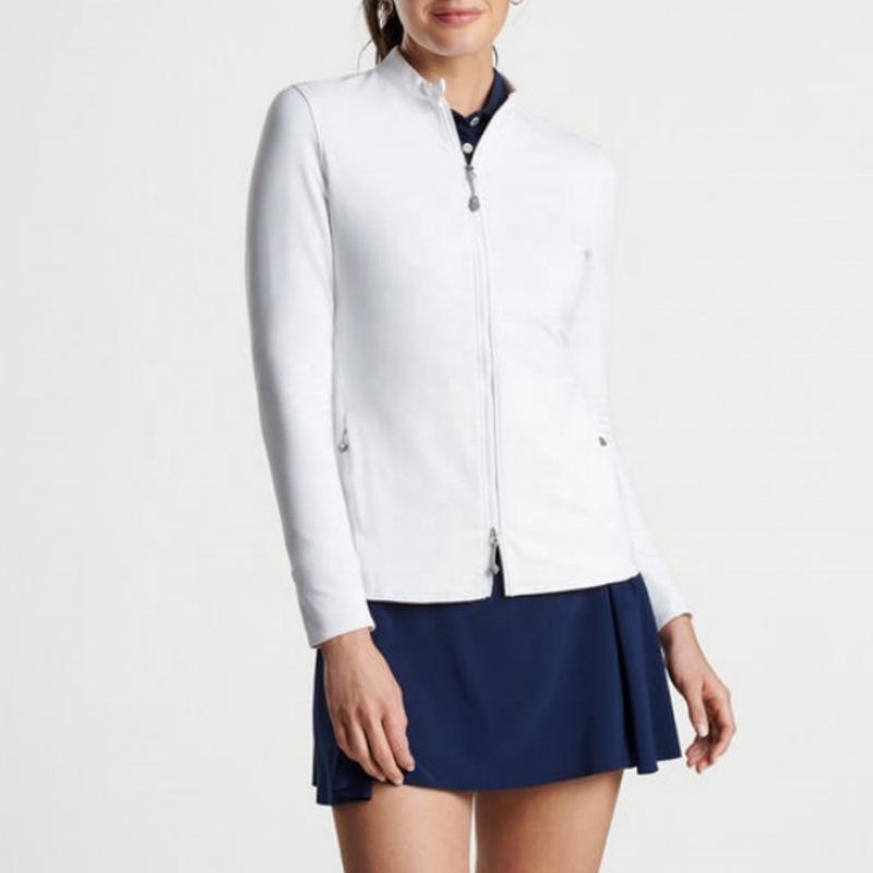 ゴルフウェア レディース 長袖 スリム スポーツジャケット 通気速乾 ゴルフシャツ ポリエステル 春夏秋..