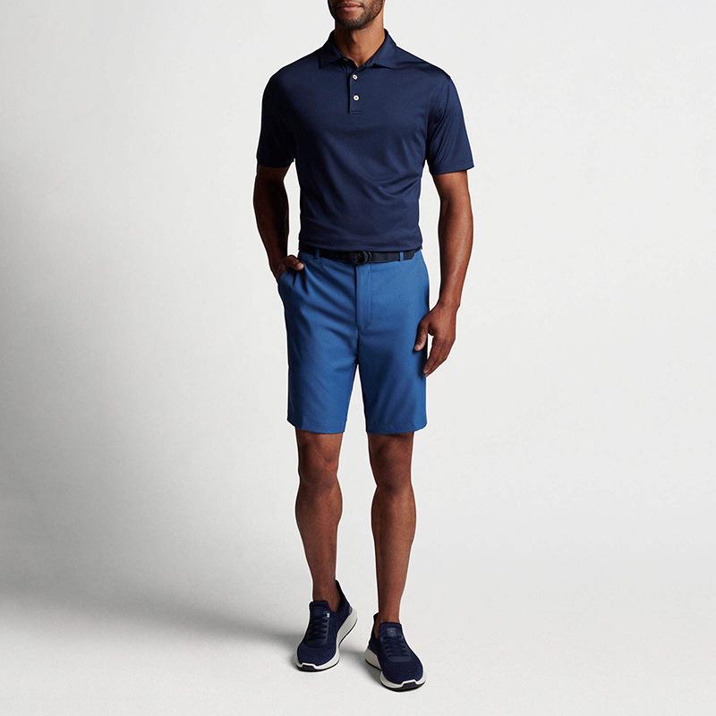 ポロシャツ メンズ 吸汗速乾 4方向ストレッチ ゴルフウェア 半袖 春夏 ポリエステル 刺繍 無地 快適 ス..