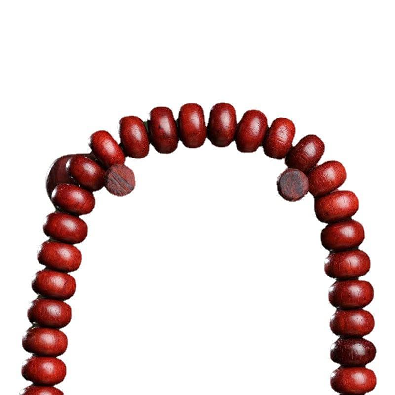 数珠 小葉紫檀 算盤珠 6x10mm 流蘇 パワーストーン 天然木 ブレスレット カーアクセサリー 車内装飾 開運 お守り ユニセックス シンプル 厄除け 魔除け 縁起物