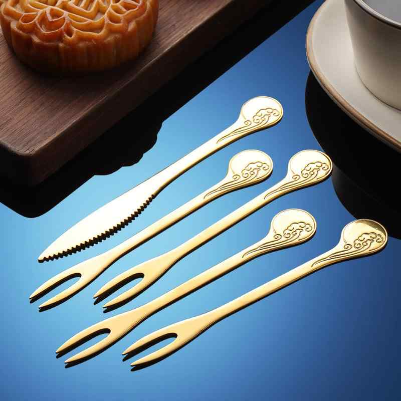 カトラリーセット 304ステンレス製 鏡面仕上げ 月餅 デザート フルーツ ホテル ビジネスシーン 食卓 お..