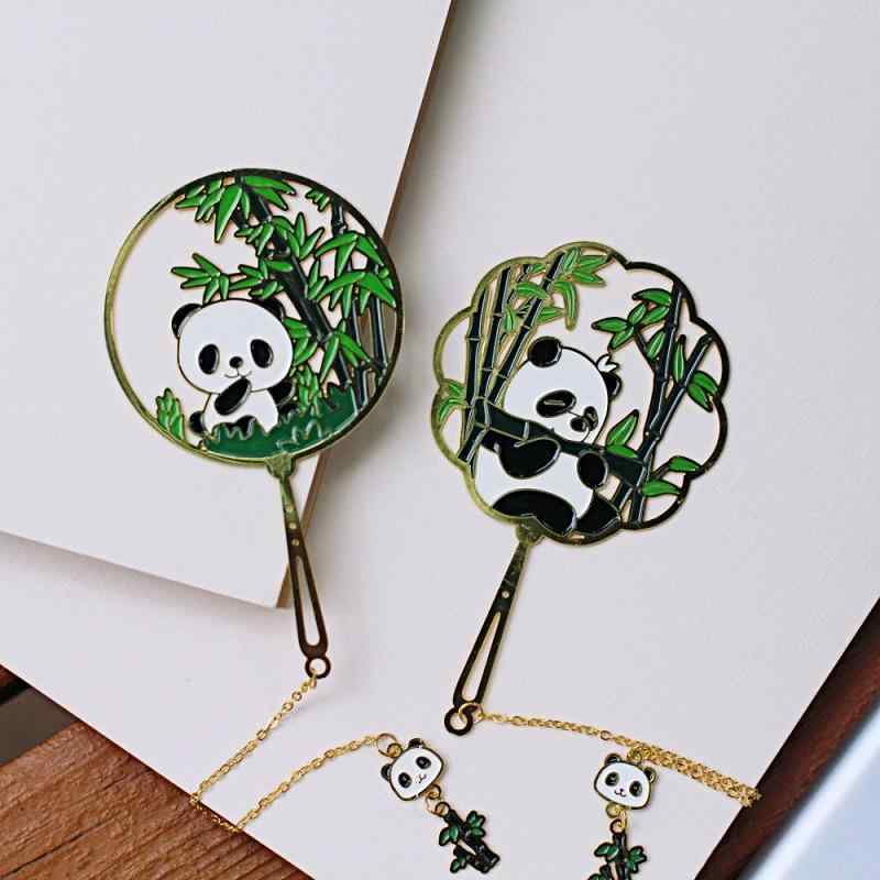 しおり かわいい パンダ 故宮デザイン 中国風 メタルブックマーク タッセル付き 精巧 上品 文具雑貨 記念品 ギフト お土産