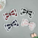 ヘアアクセサリー ハンドメイド ふわふわ ロリータ 甘ロリ系 リボン レース かわいい ガールズ ヘアクリップ 髪飾り ピンク ホワイト ゆめかわ ドーリー 普段使い