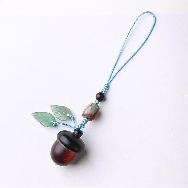 キーホルダー メンズ レディース 紫檀木 松ぼっくり ドングリ 開閉式 キーリング 携帯ストラップ バッグチャーム ペア カップル ペンダント アクセサリー 男女兼用 ユニセックス