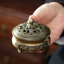 香炉 アンティーク調 合金製 三本足 彫刻 渦巻き線香 白檀線香 アロマポット 室内用 家庭用 禅風 茶道用品 置物