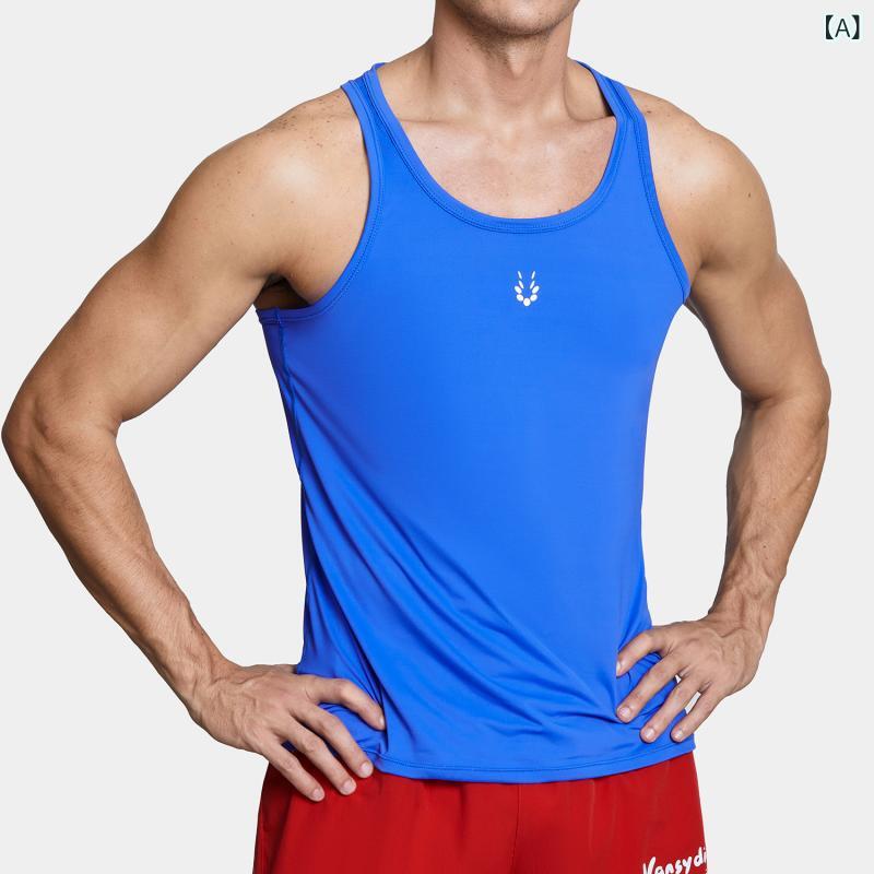 タンクトップ メンズ 速乾 伸縮性 ゆったり スポーツウェア トレーニング ジム ランニング マラソン フィットネス 春夏 無地