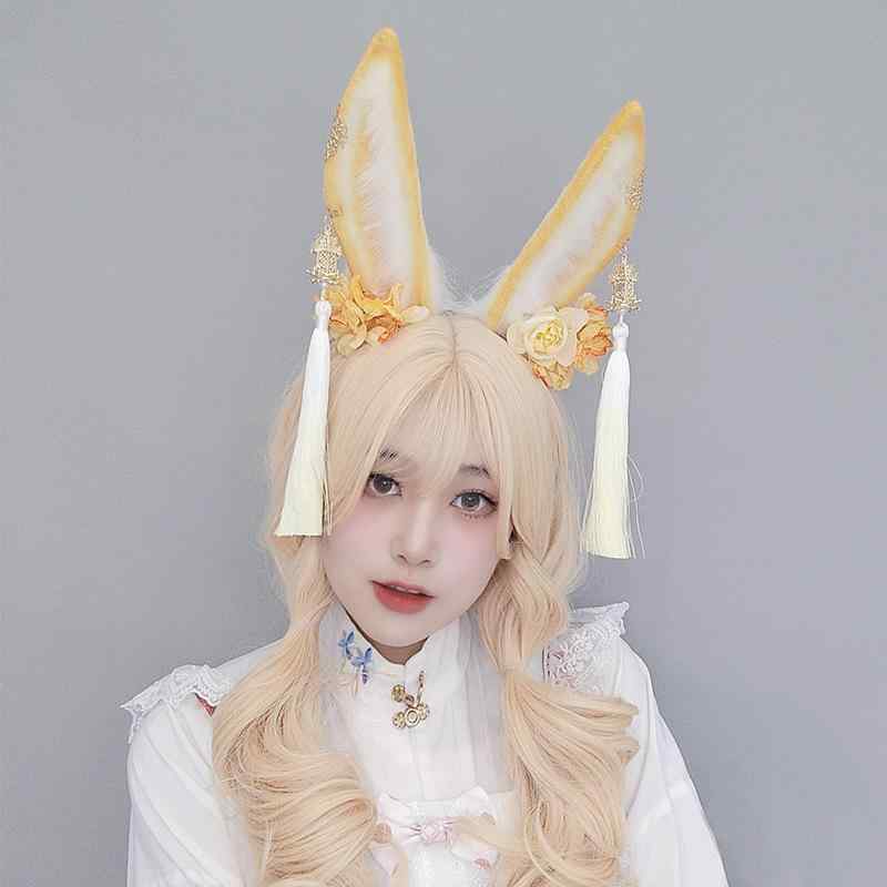 カチューシャ レディース 女の子 ふわふわ もこもこ うさ耳 タッセル ロリータ チャイナ風 かわいい ヘアアクセサリー ヘッドドレス