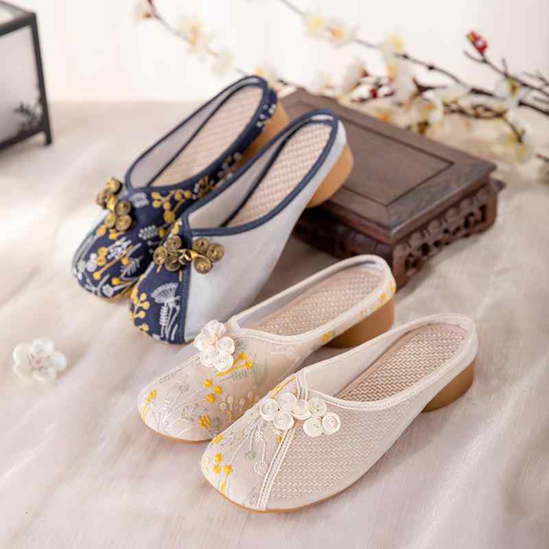 サンダル レディース 柔らかい履き心地 軽量 メッシュ 通気性 つま先保護 ラウンドトゥ レトロ チャイ..