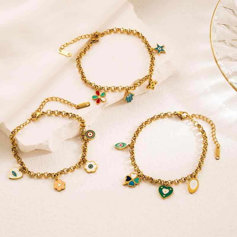 ブレスレット レディース 金属アレルギー対応 サージカルステンレス 色褪せない 欧米風 ins 個性的 カ..