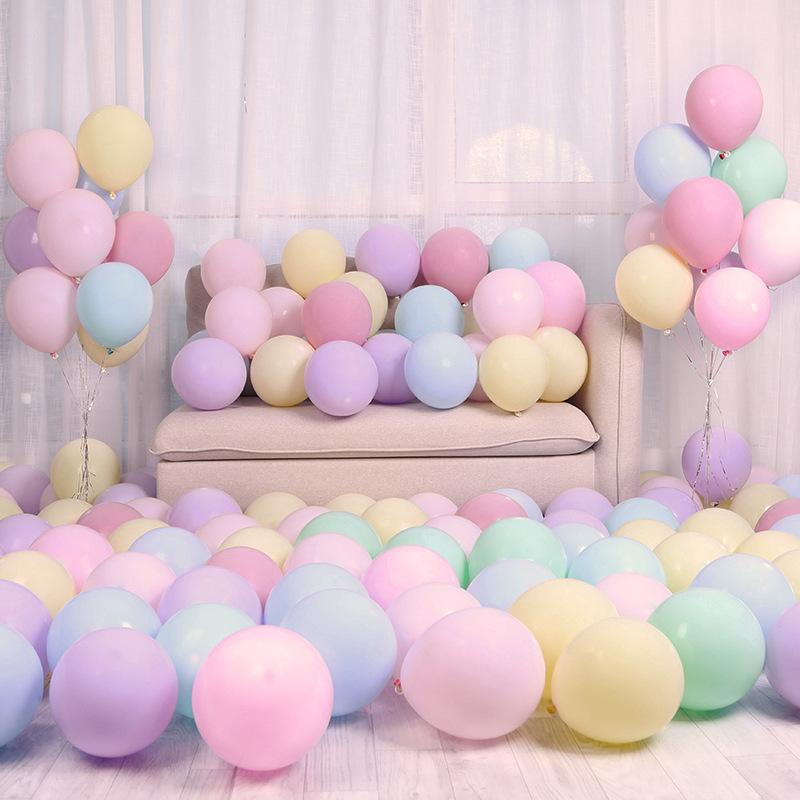 バルーン キッズ 子供 誕生日 バースデー パーティー 飾り付け マカロンカラー パステルカラー キャンディーカラー 丸型 ラテックスゴム風船 デコレーション 複数サイズ