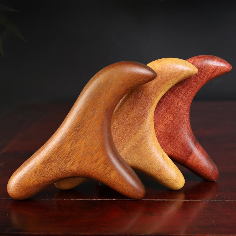 かっさ 金糸檀木 紅檀香木 天然木 家庭用 三角形 プレート ツボ押し棒 足つぼ 筋膜リリース マッサージ 肩こり 首こり 全身 リンパケア 木製 指圧 疲れ ...