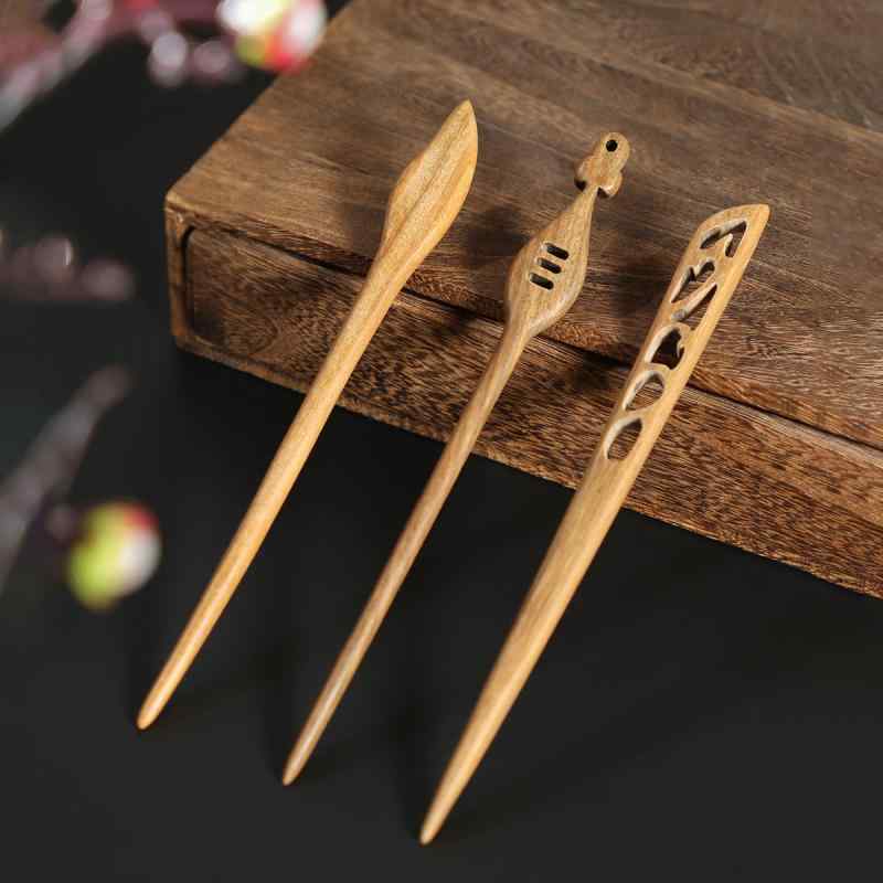 かんざし レディース 緑檀 ヘアスティック まとめ髪 お団子ヘア 普段使い デイリー シンプル 民族風 レ..