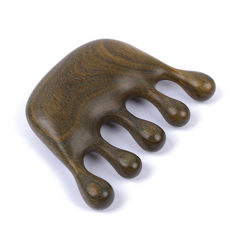 櫛 緑檀木 マッサージコーム 上質 頭皮ケア 血行促進 天然香木 アロマ リラックス効果 健やかヘアケア ..