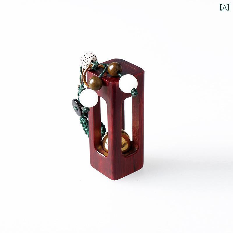 キーホルダー 紫光檀 無垢材 新中国風 おしゃれ 独創的デザイン キーリング バッグチャーム ペンダント..