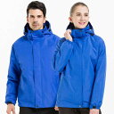 マウンテンパーカー 男女兼用 カップル 防寒 保温 防風 防水 厚手 フリースインナー付き スリーインワン 2点セット 着脱可能 アウトドア 登山 キャンプ ワ...
