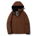 シェルジャケット メンズ レディース ユニセックス 3in1 スリーインワン 防風 防水 取り外し可能 フリースライナー 耐水圧5000mm 保温 登山 ハイキ...