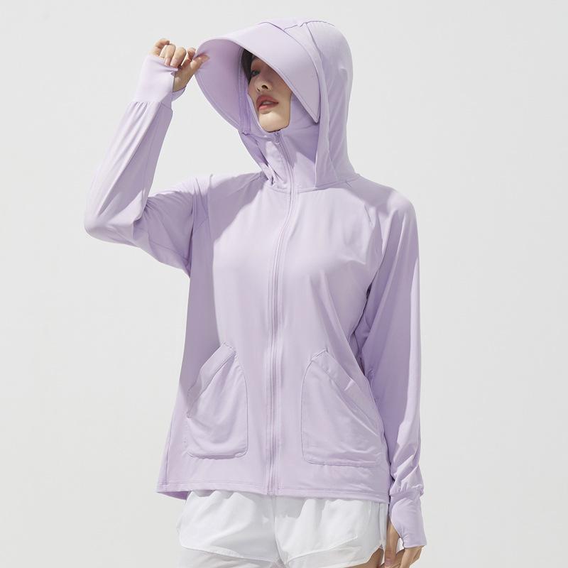 UVカットパーカー レディース 接触冷感 薄手 軽量 吸汗速乾 通気性 フード付き ジップアップ アウター ..
