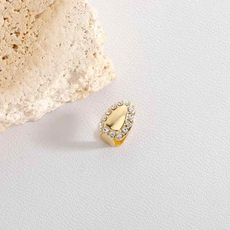 グリルズ メンズ ヒップホップ シングル ゴールド 歯飾り カラージルコニア 電気メッキ加工 ミラー仕上..