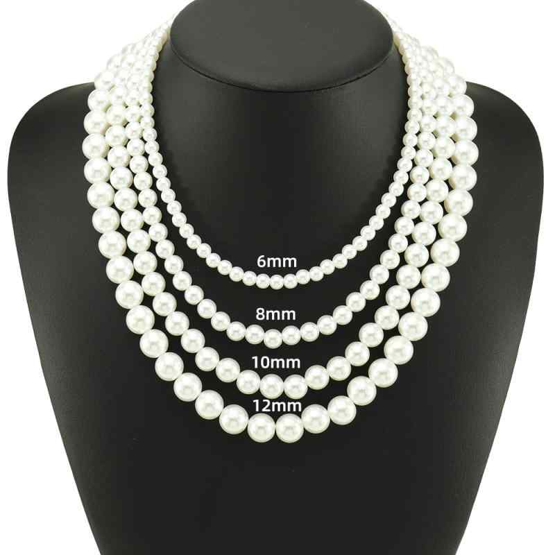 ネックレス メンズ レディース 男女兼用 フェイクパール 模造パール チョーカー 鎖骨チェーン ストリートファッション インスタ映え 個性的 トレンド カジュアル ハンドメイド アクセサリー