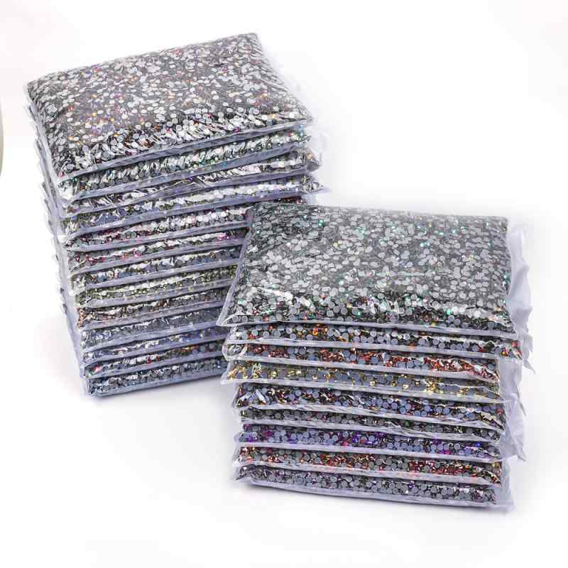 ラインストーン 電気メッキ加工 高輝度 多色 フラットバック ネイルアート DIY ハンドメイド デコレーション ガラス製 円形 接着用 豊富なカラー サイズ展開豊富